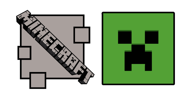Minecraft Game Logo and Creeper