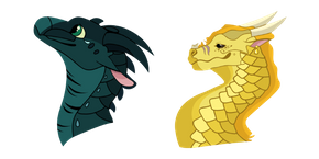 Wings of Fire Moonwatcher and Qibli